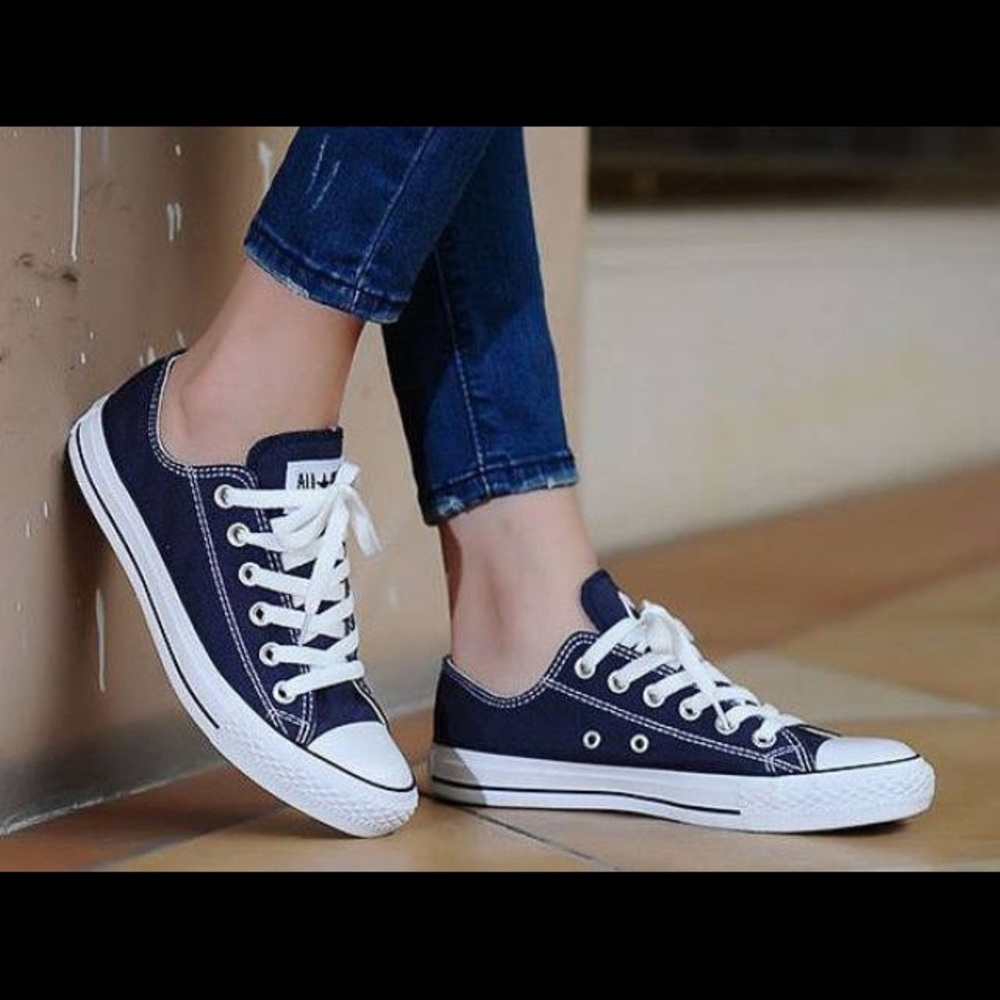 Navy blue all Star converse